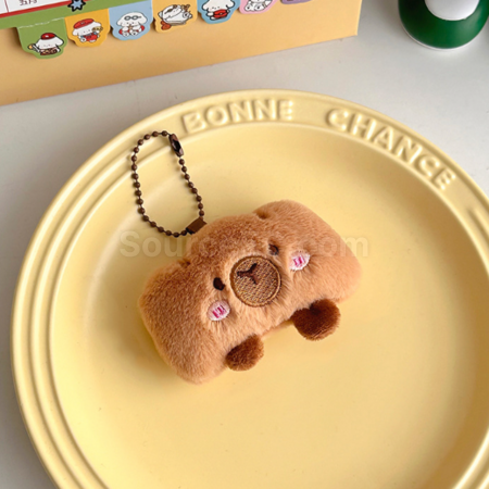 Customization Capybara Bread Plush Doll Pendant Keychain Promotional Products