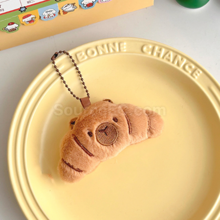Customization Capybara Bread Plush Doll Pendant Keychain Promotional Products