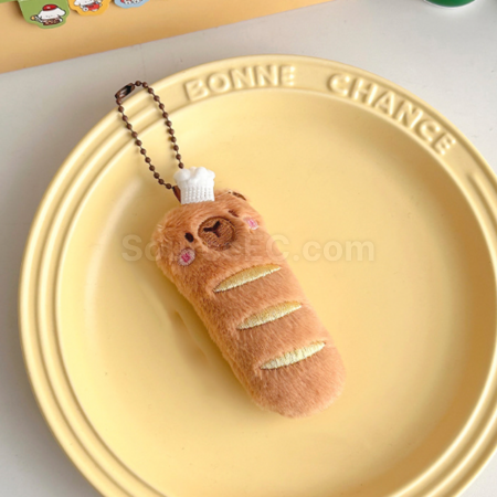 Customization Capybara Bread Plush Doll Pendant Keychain Promotional Products