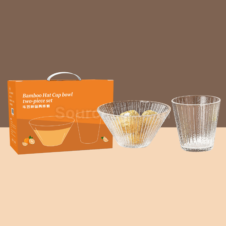 Customization Luxury Glass Bowl + Cup Set Promotional Products