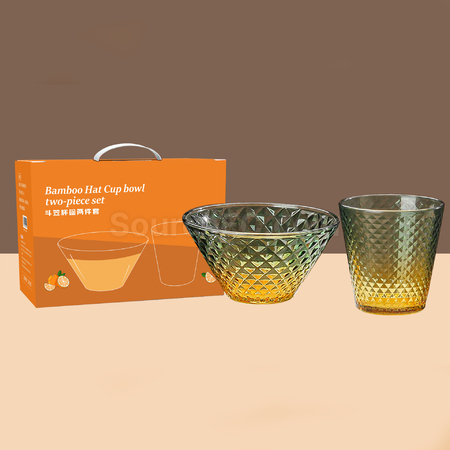 Customization Luxury Glass Bowl + Cup Set Promotional Products