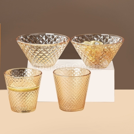 Customization Luxury Glass Bowl + Cup Set Promotional Products