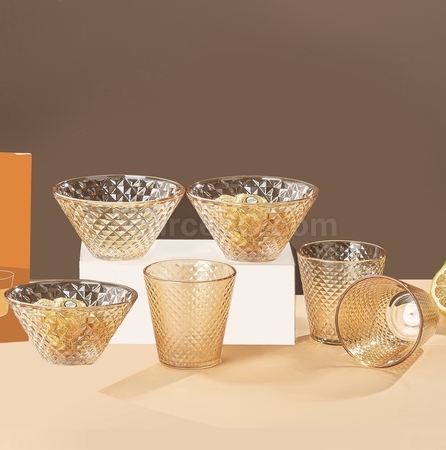 Customization Luxury Glass Bowl + Cup Set Promotional Products