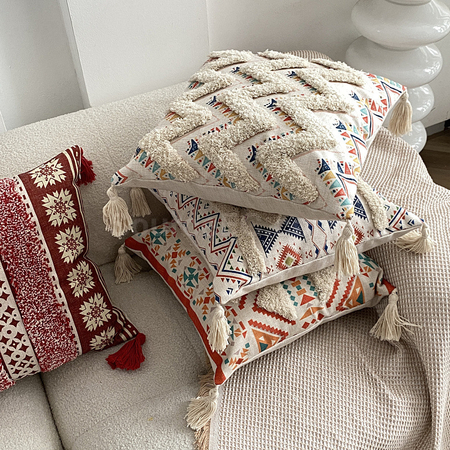 Customization Tufted Linen Printed Throw Pillow Promotional Products