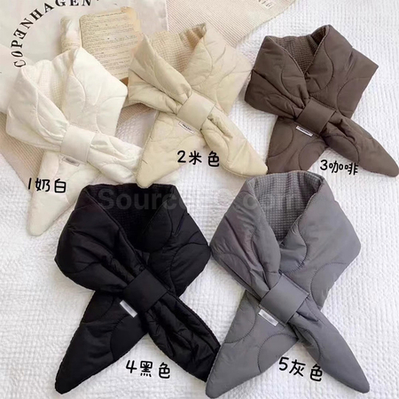 Customization Korean Winter Knitted Down Scarf Promotional Products
