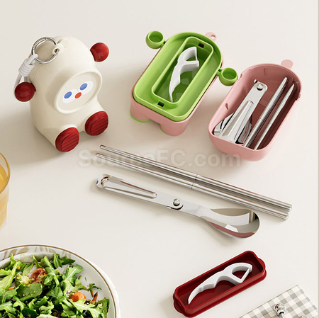 Customization Cartoon portable tableware set Promotional Products