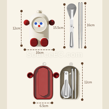 Customization Cartoon portable tableware set Promotional Products