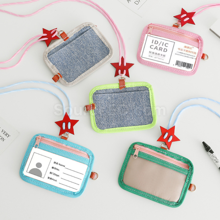 Customization Contrast color soft shell card holder Promotional Products
