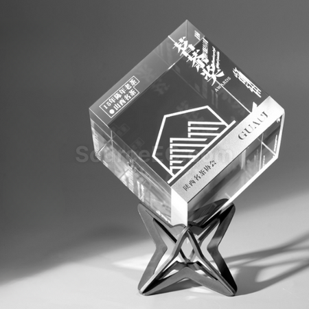 Customization Rubik's Cube Crystal Trophy Promotional Products