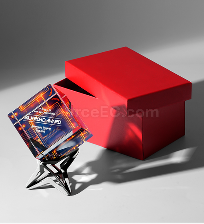 Customization Rubik's Cube Crystal Trophy Promotional Products