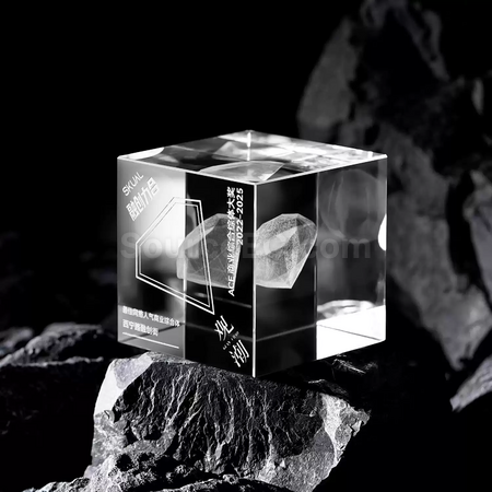 Customization Rubik's Cube Crystal Trophy Promotional Products