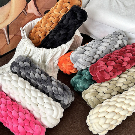 Customization Knitted Long Twisted Braid Throw Pillow  Promotional Products
