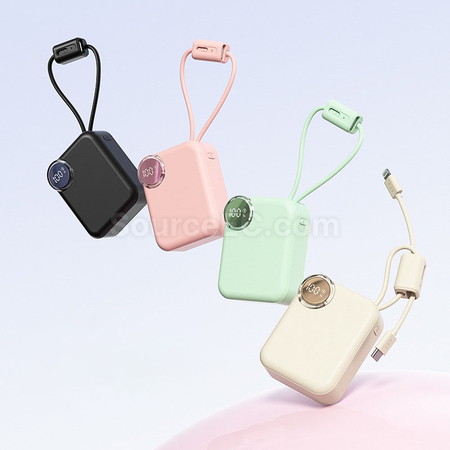 Customization Mini Self-contained Cable Fast-charging Power Bank Promotional Products