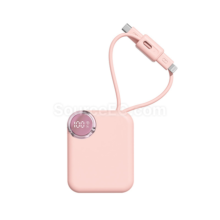 Customization Mini Self-contained Cable Fast-charging Power Bank Promotional Products