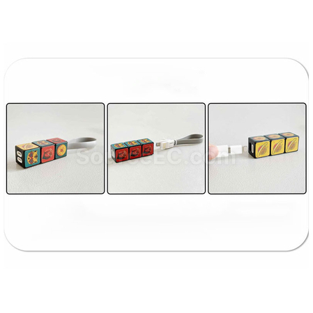 Customization Rubik's Cube three-in-one data cable Promotional Products