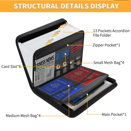 Customization Fireproof and waterproof accordion folder Promotional Products
