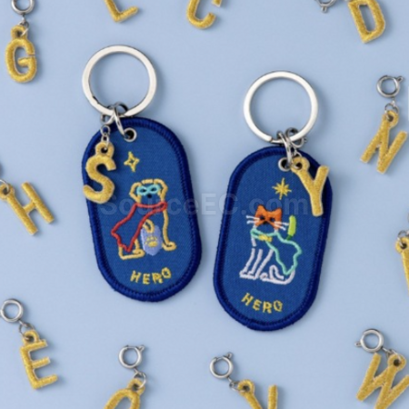 Customization Custom embroidered keychain pendant Promotional Products