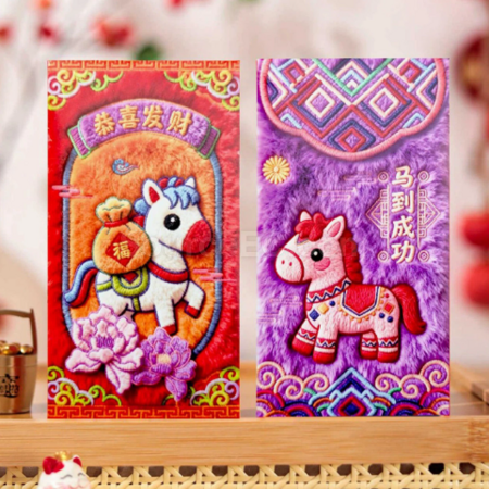 Customization 5d Fluffy Red Envelope Bag Promotional Products