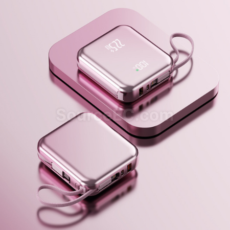 Customization 3c Self-contained Cable Fast Charging Power Bank Promotional Products