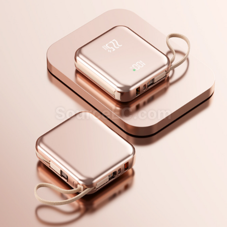 Customization 3c Self-contained Cable Fast Charging Power Bank Promotional Products