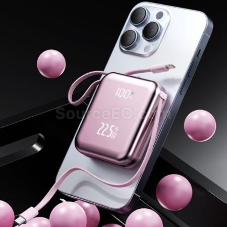 Customization 3c Self-contained Cable Fast Charging Power Bank Promotional Products