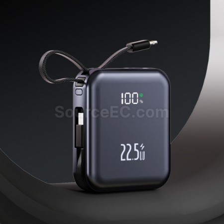 Customization 3c Self-contained Cable Fast Charging Power Bank Promotional Products