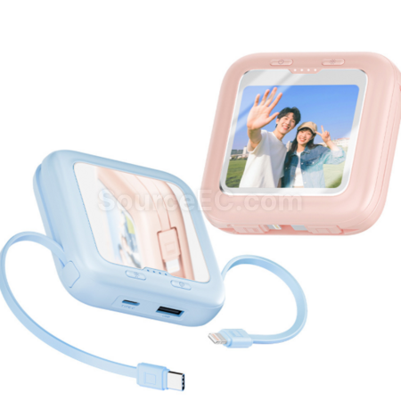 Customization 3C Certified Illuminated Makeup Mirror Power Bank Promotional Products