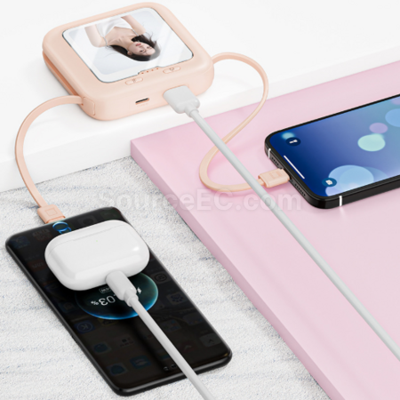 Customization 3C Certified Illuminated Makeup Mirror Power Bank Promotional Products