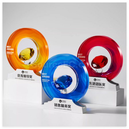 Customization Creative Diamond Crystal Trophy Promotional Products