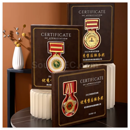 Customization Creative Brooch Leather Medal Promotional Products