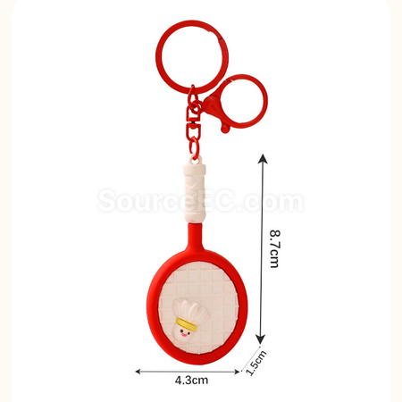 Customization Badminton racket keychain pendant Promotional Products