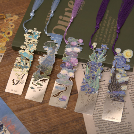 Customization Oil Painting Series Metal Bookmark Gift Box Promotional Products