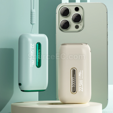 Customization 3c certified power bank with built-in cable and fast charging function Promotional Products
