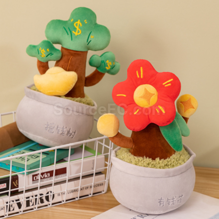 Customization Potted fortune tree plush toy Promotional Products