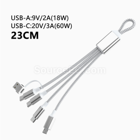 Customization 5-In-1 Keychain Charging Cable Promotional Products