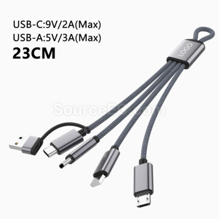Customization 5-In-1 Keychain Charging Cable Promotional Products