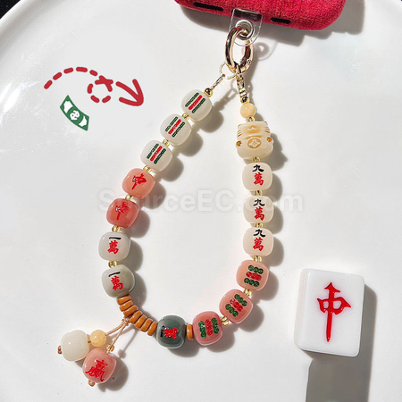 Customization Mahjong mobile phone lanyard Promotional Products