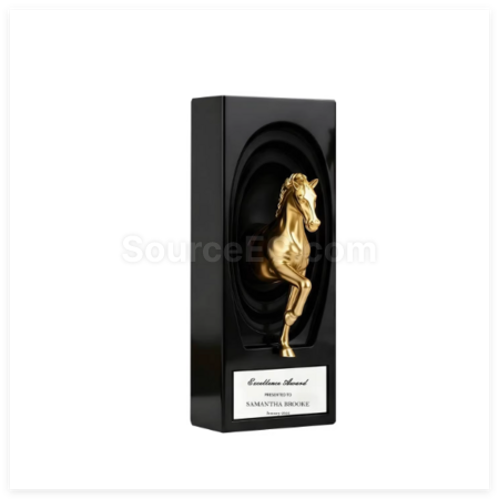 Customization Year of the Horse Metal Crystal Award Trophy Promotional Products