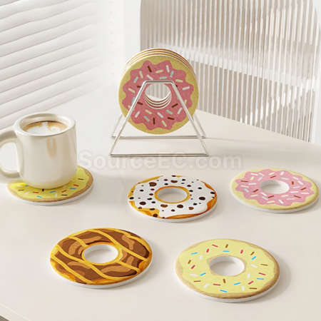 Customization Donut-shaped diatom mud coasters Promotional Products