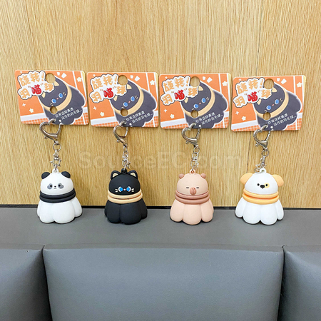 Customization Rotatable Badminton Stress-Relief Keychain Promotional Products