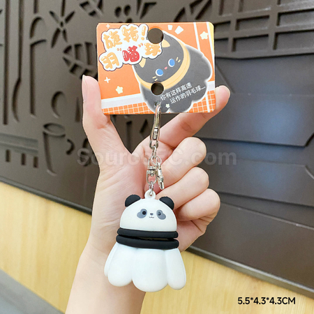 Customization Rotatable Badminton Stress-Relief Keychain Promotional Products