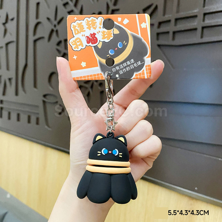 Customization Rotatable Badminton Stress-Relief Keychain Promotional Products