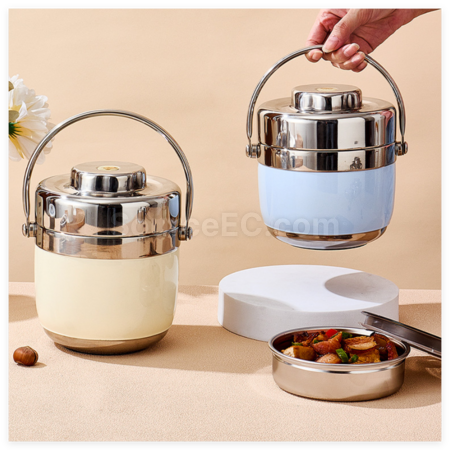 Customization StainlessSteel Double-Layer Vacuum Lunch Box Promotional Products