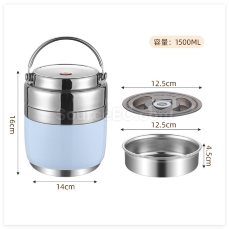 Customization StainlessSteel Double-Layer Vacuum Lunch Box Promotional Products