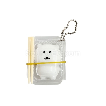 Customization Lunch Box Little Bear Squishy Keychain Stress Relief Toy Promotional Products