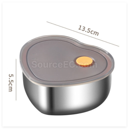Customization Stainless Steel Heart-Shaped Lunch Box Promotional Products