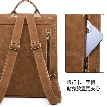 Customization 日韩风优雅电脑PU磨砂双肩包 Promotional Products