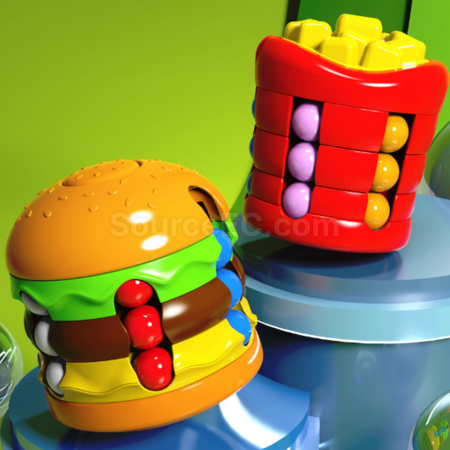 Customization Hamburger, French fries, magic beans, Rubik's cube, fidget spinner, stress-relief toys Promotional Products