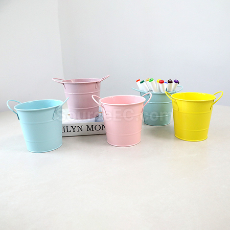 Customization Double-Eared Wrought Iron Desktop Mini iron Bucket Promotional Products