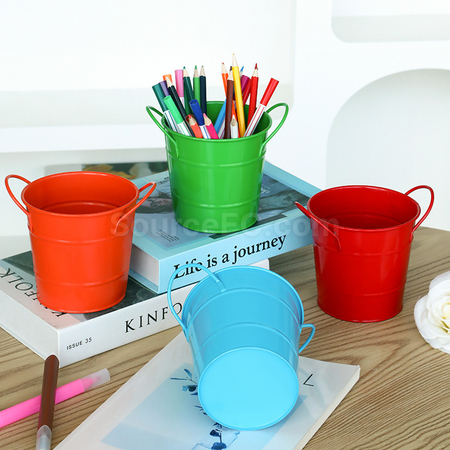 Customization Double-Eared Wrought Iron Desktop Mini iron Bucket Promotional Products